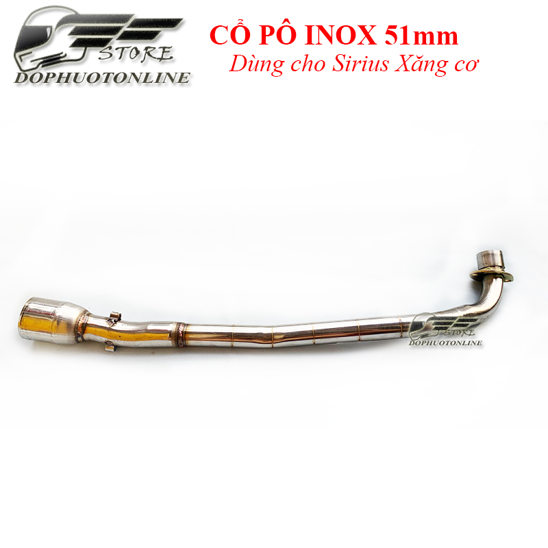 Cổ pô dream wave inox gắn pô độ 51mm