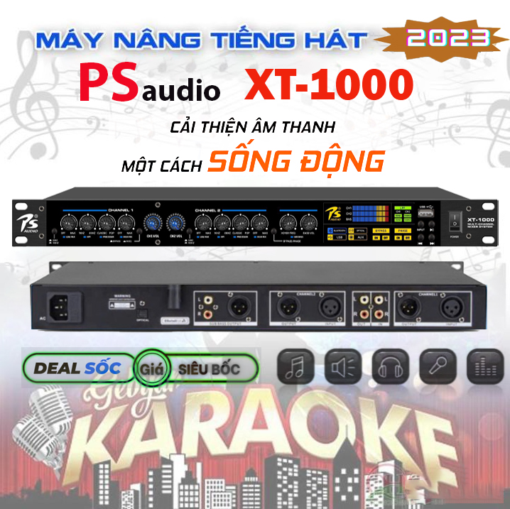 Máy Nâng Tiếng PS AUDIO XT1000 Phiên Bản Mới2023 Nâng Tiếng Tích Hợp Bluetooth Cổng Quang USB Tăng BassTreble Sáng Hơn Hay Hơn Cổng SUB Riêng Biệt . Nâng Tiếng Nhạc Tiếng Mic Chắc Tiếng Rõ Lời Âm Thanh Hay BH 12 Tháng