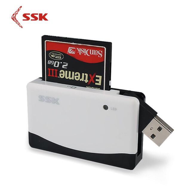 [Mã ELFLASH5 giảm 20K đơn 50K] Đầu đọc thẻ nhớ 2.0 và 3.0 đa năng SSK SCRM330 USB