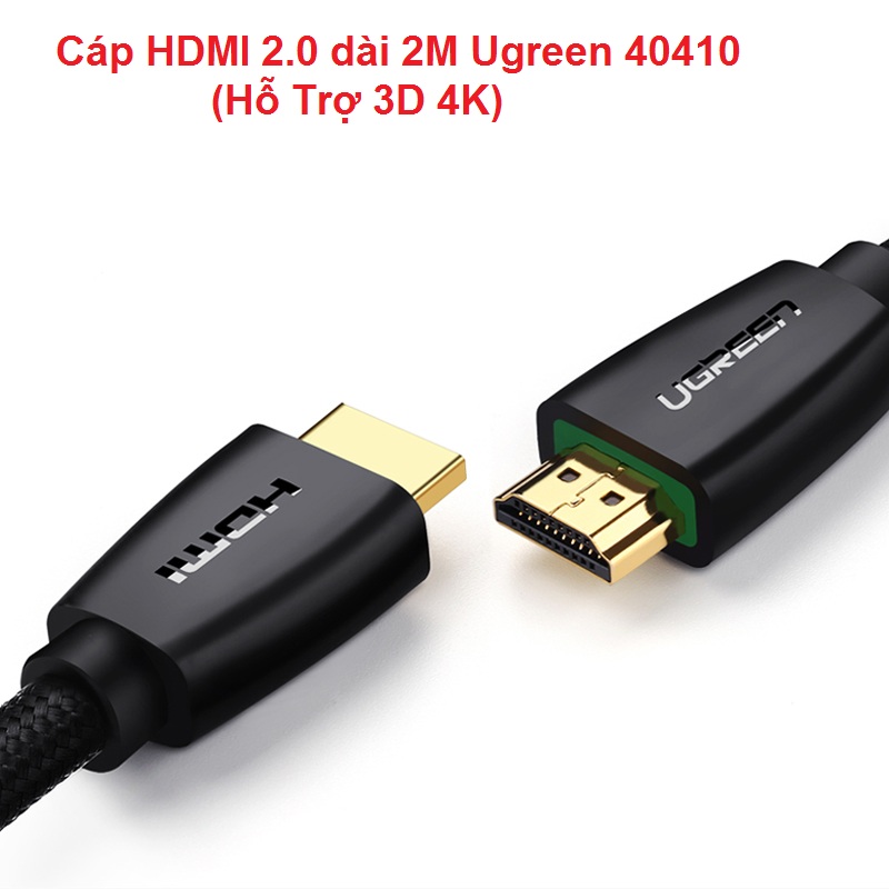 Cáp hdmi 2.0 dài 2m ugreen 40410 chính hãng
