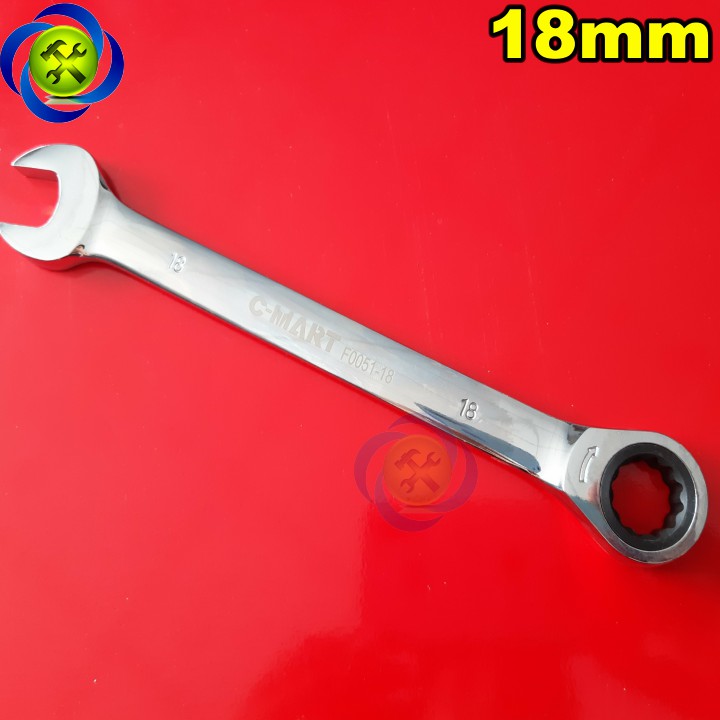 Cờ lê vòng miệng tự động c-mart f0051-18 18mm