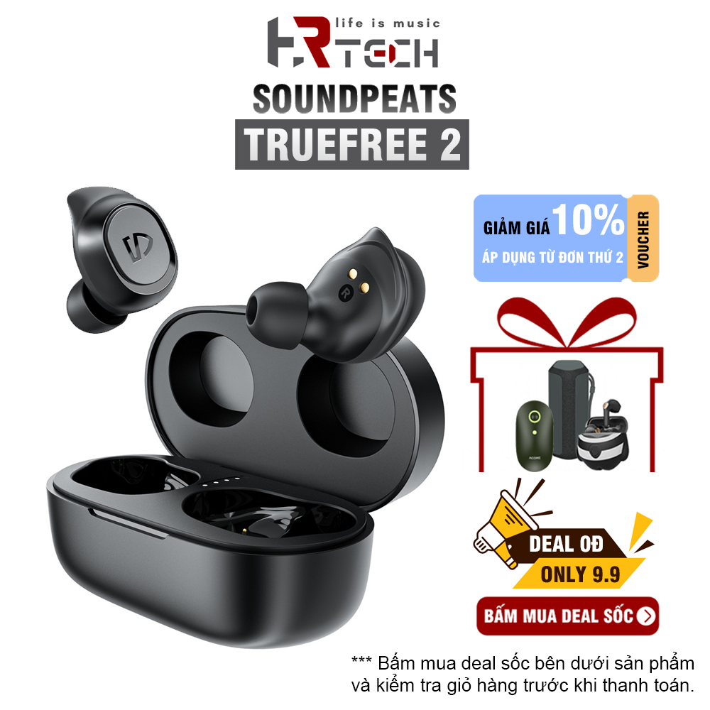 Tai Nghe Không Dây True Wireless SoundPEATS TrueFree 2 Cho Điện Thoại Sony Samsung Apple Xiaomi Vivo Oppo - Phiên bản nâng cấp TrueFree+