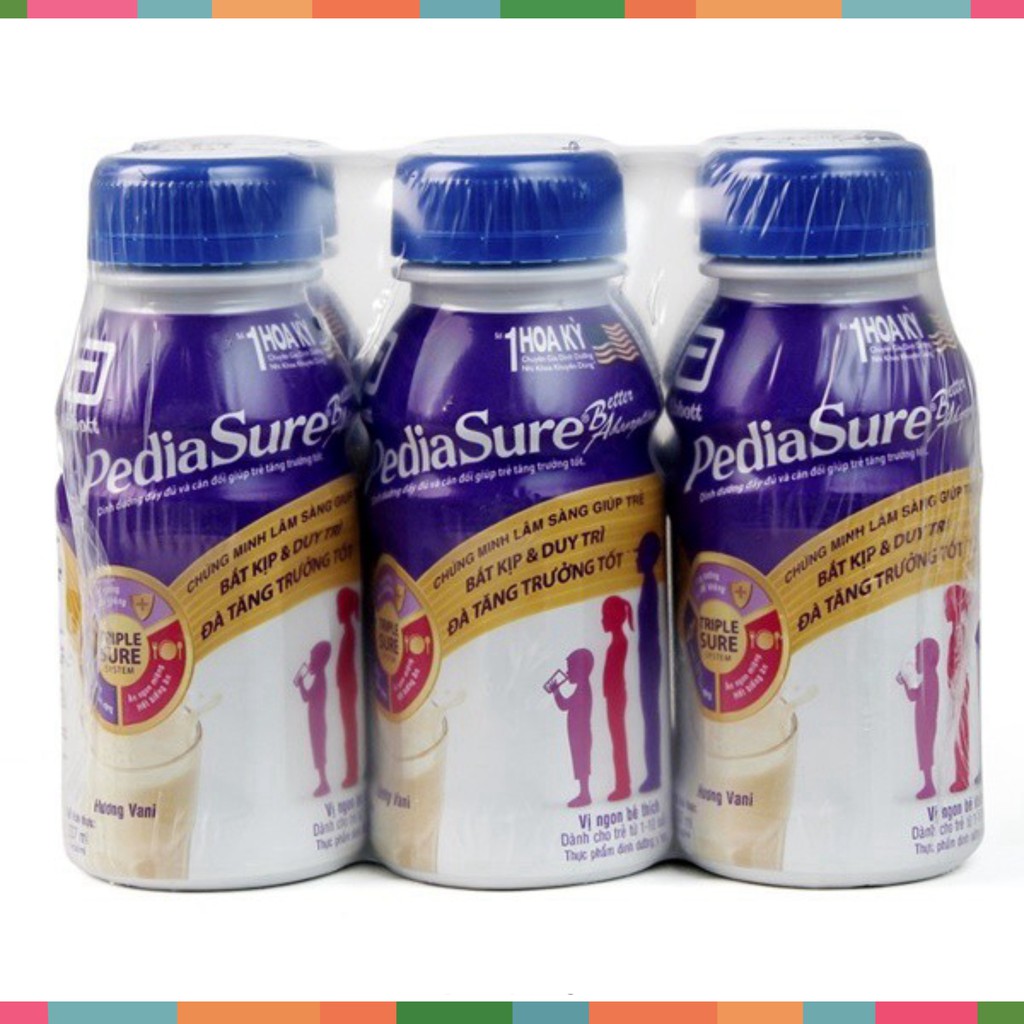 Sữa nước pha sẵn Pediasure lốc 6 chai 237ml cho trẻ biếng ăn