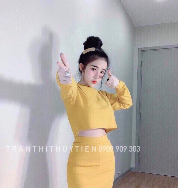 Sét Áo Tay Dài Kèm Quần Nữ Đáng Yêu Thời Trang Bambo