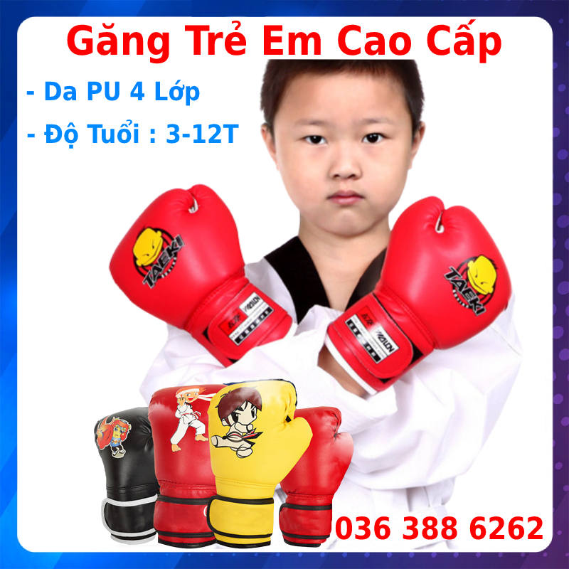Găng tay đấm bốc cho bé găng tay boxing trẻ em tập võ thuật chính hãng  - Găng tay boxing trẻ em võ thuật dành cho trẻ em, phòng tập, võ đường