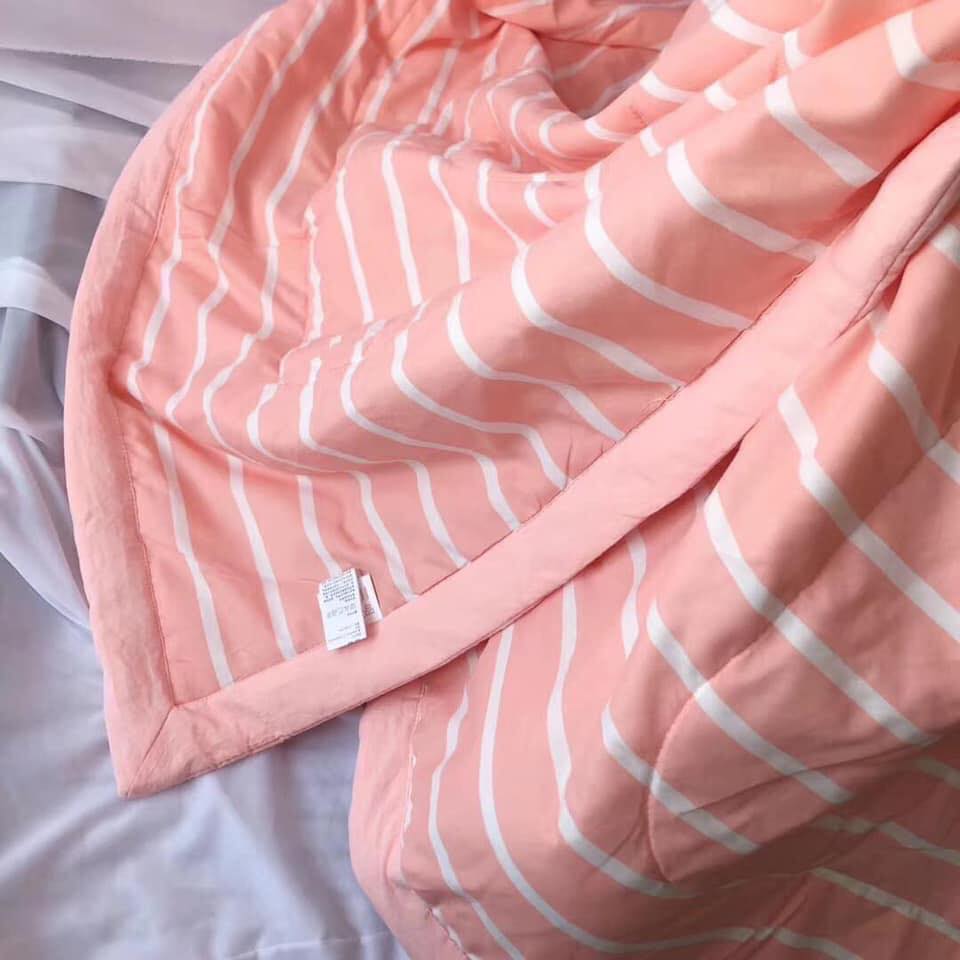 Chăn đũi muji kẻ sọc ngang mềm mịn