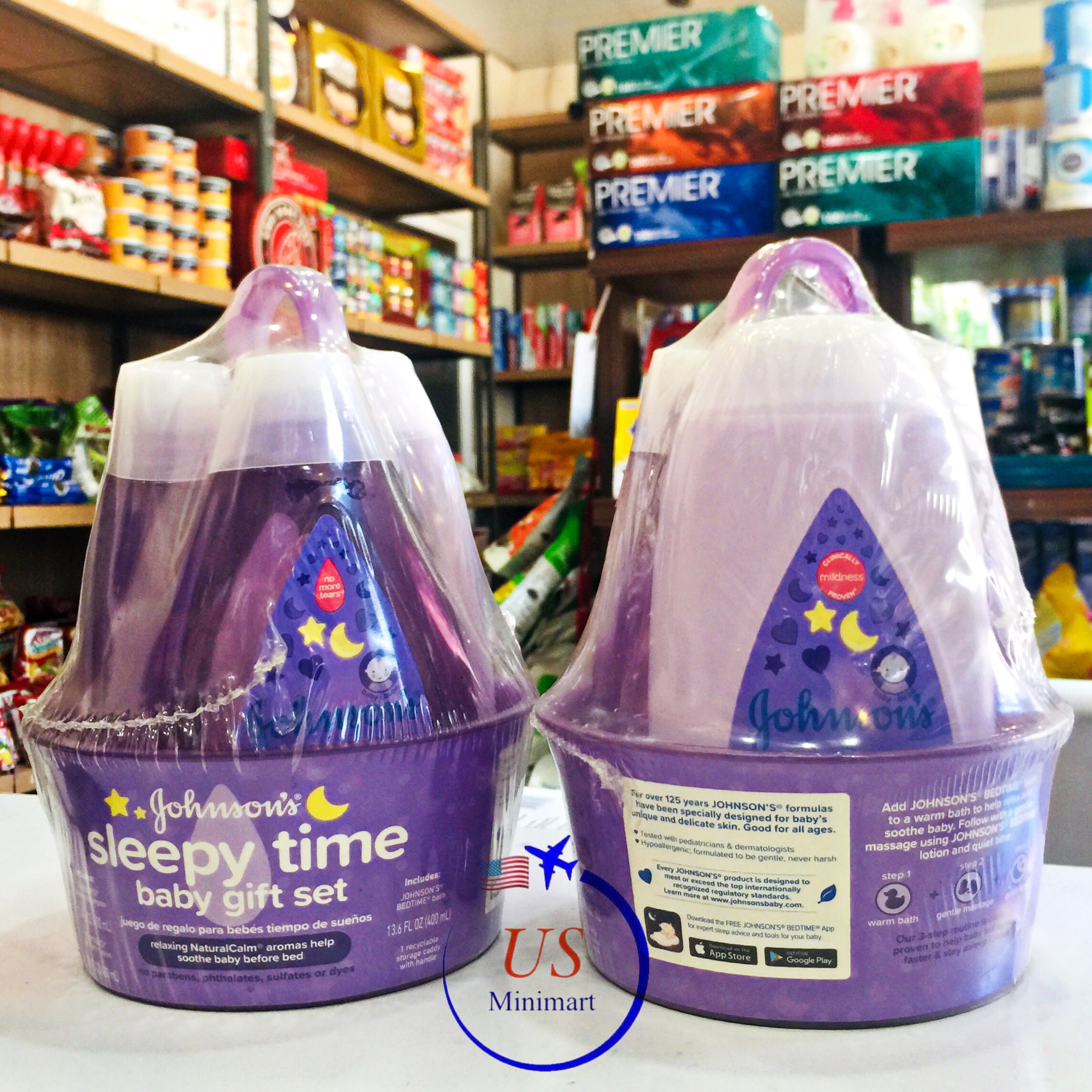 Bộ quà tặng cho bé Johnson's Sleepy Time 400ml - US MiniMart