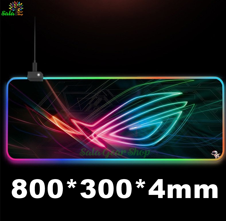 Miếng lót chuột led RGB in Logo Asus ROG (Repulic Of Gamer)  Size 800x300x4mm