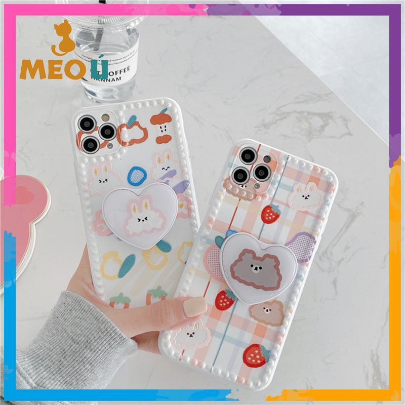 Ốp iphone gấu/ thỏ trắng iphone 7plus/8plus/x/xs max/11/11 pro/11 pro max - ốp iphone