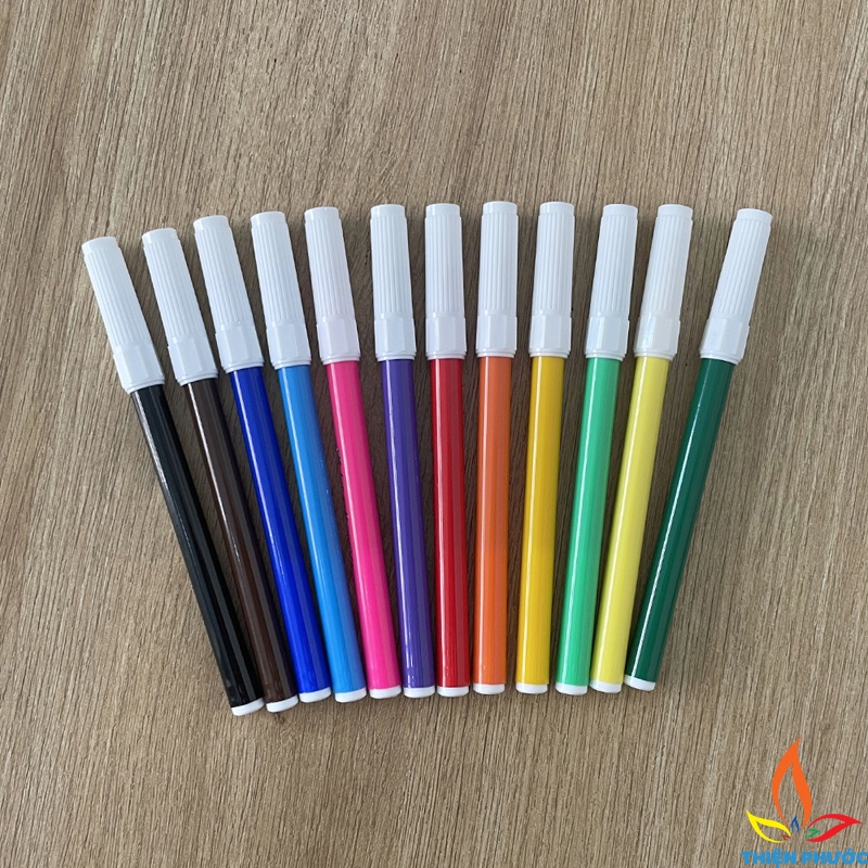 Bút lông màu nước Thiên Long fiber pen colorkit FP-01 SUKADO