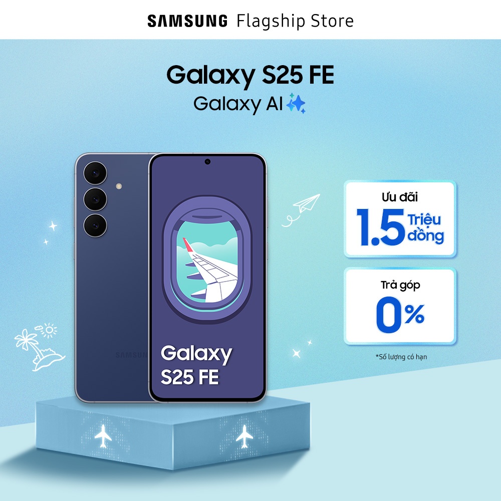 Điện Thoại Samsung Galaxy S25 FE (8/128GB), Concert Camera 50MP, Pin bền bỉ, Trợ thủ AI thông minh