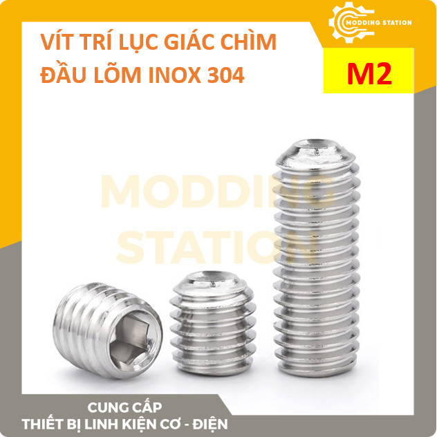 Vít trí lục giác chìm đầu lõm inox 304 size m2x2mm, m2x2.5mm, m2x3mm, m2x4mm, m2x5mm, m2x6mm, m2x8mm, m2x10mm, m2x12mm