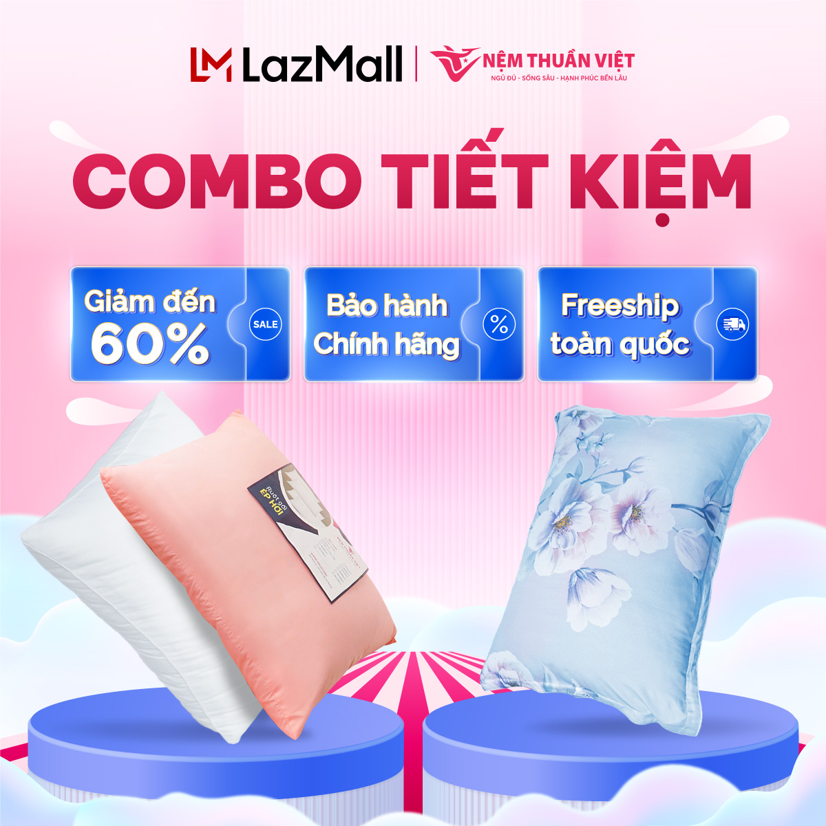Gối nằm và vỏ gối nằm tencel - bộ đôi combo siêu tiết kiệm