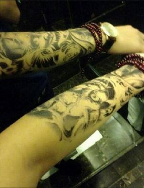 [HCM]Hình xăm dán nam mặt quỷ kích thước 15 x 22 cm