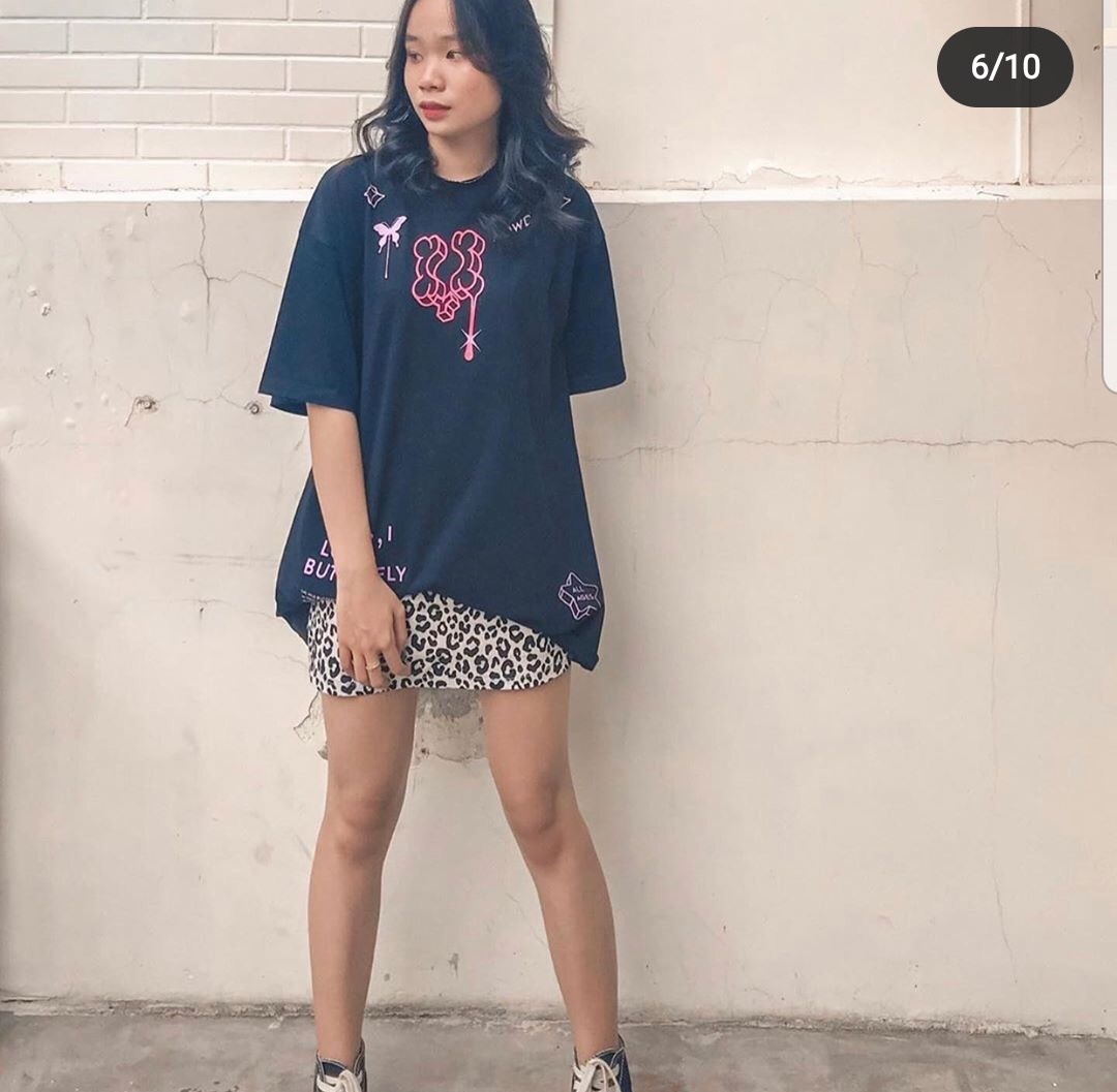 Áo thun unisex bướm hoa tuyệt đẹp from rộng cực hot 1redshop