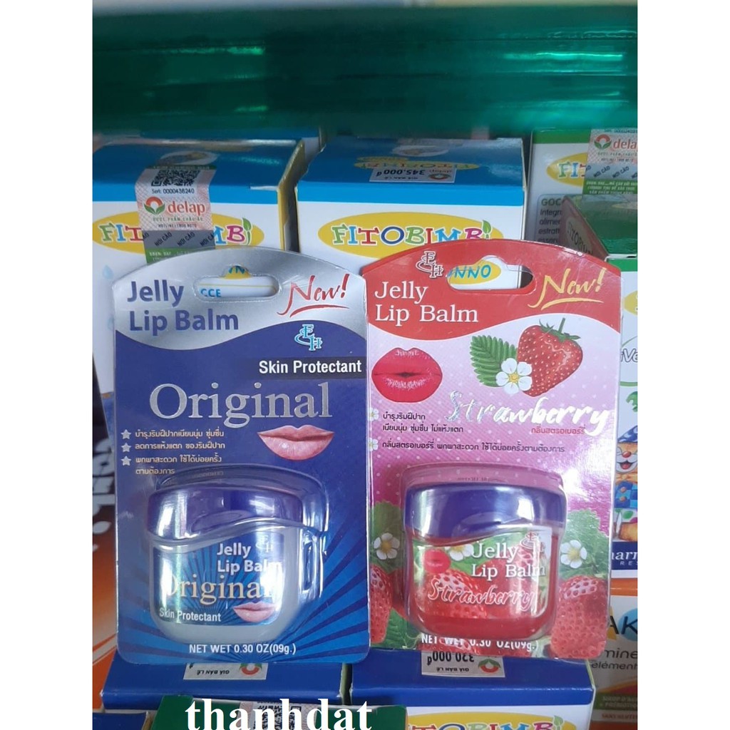 (hàng thái) vaselin dưỡng môi jelly lip balm tube 9gr