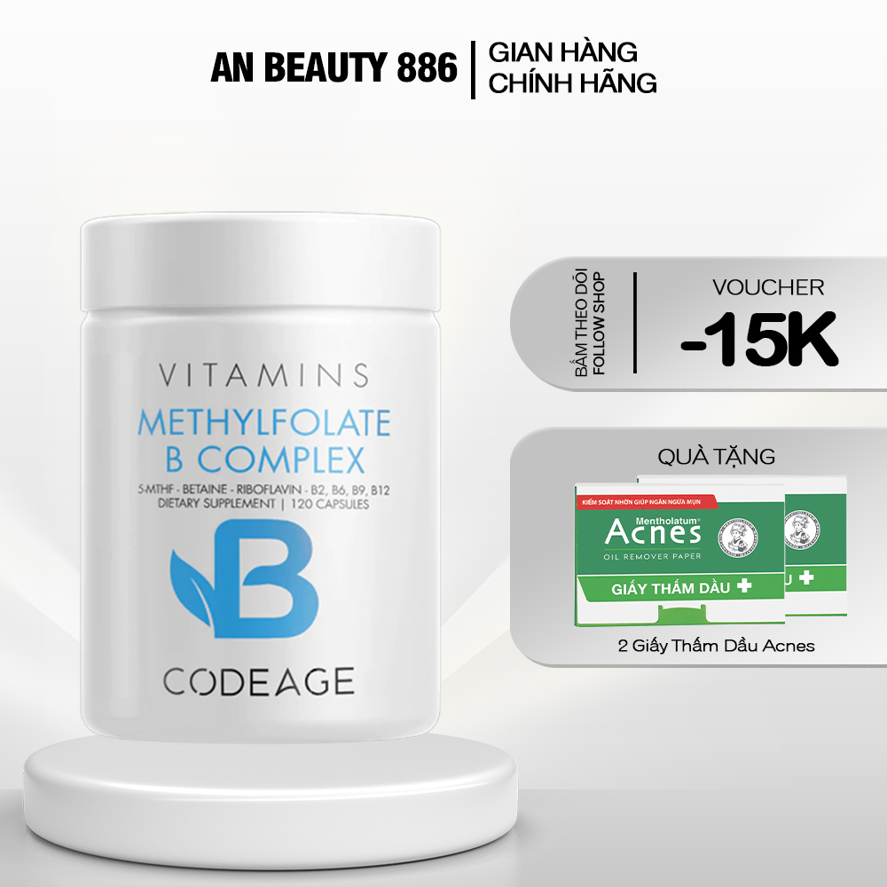 Viên uống bổ não CodeAge Vitamins Codeage Methyl-Elite + 120 viên