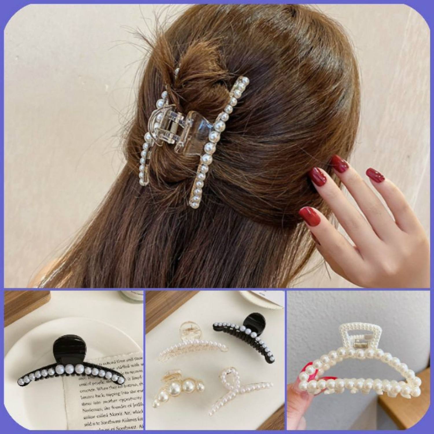 Kẹp tóc ngọc trai phong cách hiện đại thu hút - Kẹp tóc nữ đính đá cực xinh - Sỉ lẻ kẹp tóc giá rẻ