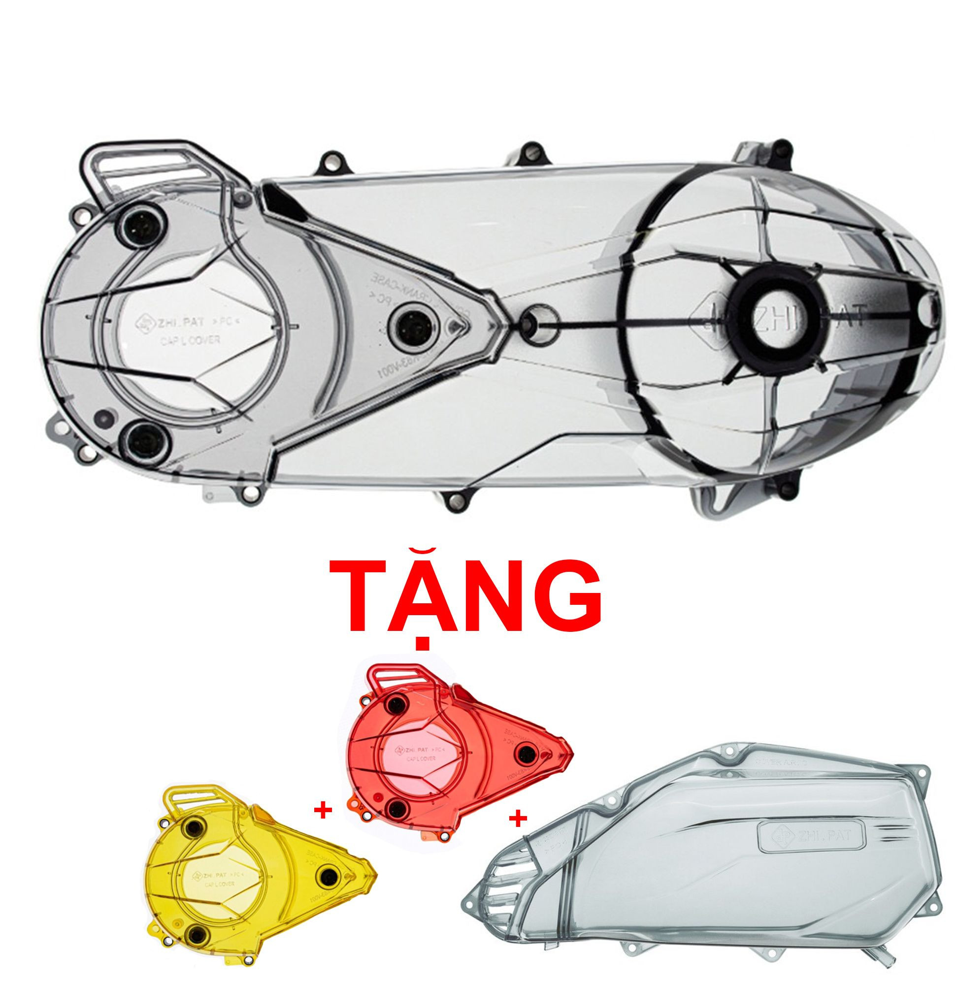 Bộ Lốc Nồi màu xám khói gắn Vario 150, Airblade 125-150, Sh mode 2016-2019 tặng kèm 1 lốc nhỏ, pô E khói