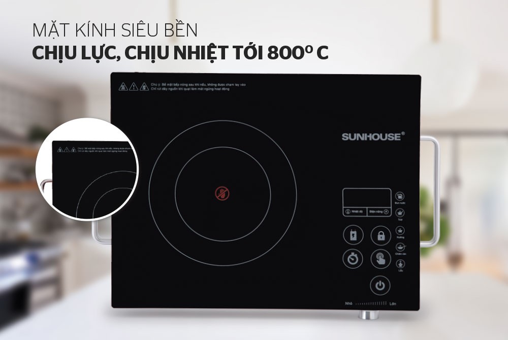 Bếp điện hồng ngoại mặt kính cảm ứng Sunhouse SHD6017
