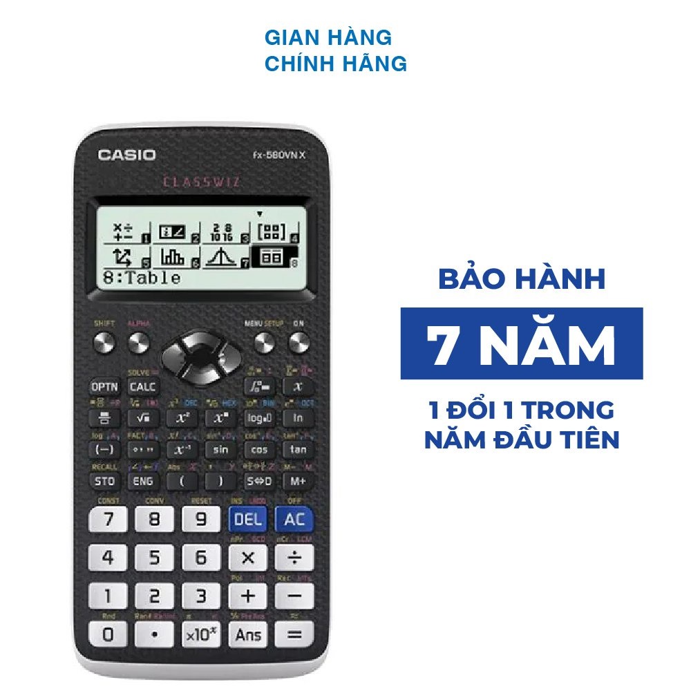 Máy Tính Chính Hãng HCM Máy tính khoa học Máy Tính Khoa Học Casio FX-580VN X đời mới giúp cho các bạn học sinh đạt được những kết quả tốt và dễ dàng trong việc tính toán