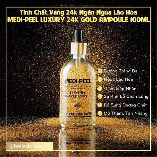 [HCM]Tinh Chất Vàng 24K Ngăn Ngừa Lão Hóa Medi-Peel Luxury 24K Gold Ampoule 100ml