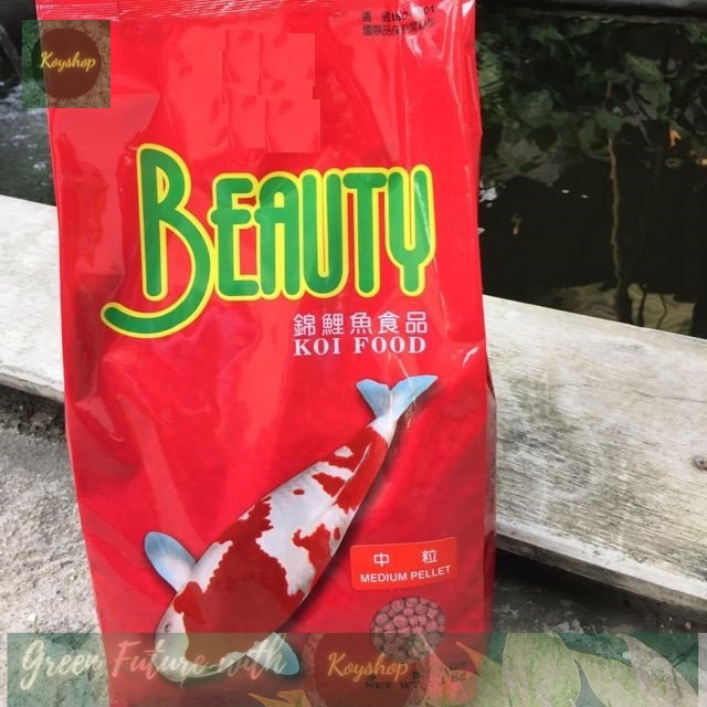 Beauty koi food thức ăn lên màu dành cho cá koi túi 1kg size m