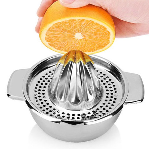 Đụng cụ vắt cam Ca Vắt Cam Inox Tiện Dụng Nắp Ép cam inox