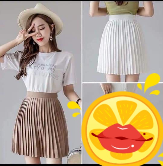 CHÂN VÁY XÒE DẬP LY MAY KÈM QUẦN TU - CHÂN VÁY NỮ TÍNH