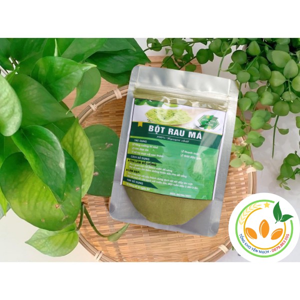 Bột rau má nguyên chất 100% Organic, bột rau má tăng giúp làm đẹp da, thanh mát cơ thể - 100gr
