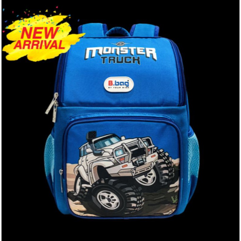 Balo chống gù adventure box-monster truck b-12-112 xanh đậm