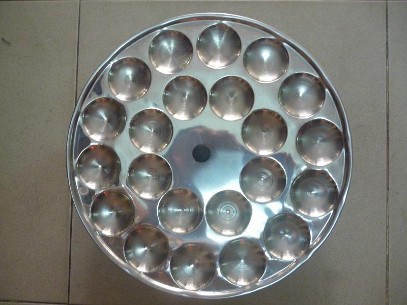 Khuôn làm bánh bèo inox 22 lỗ đường kính 32cm