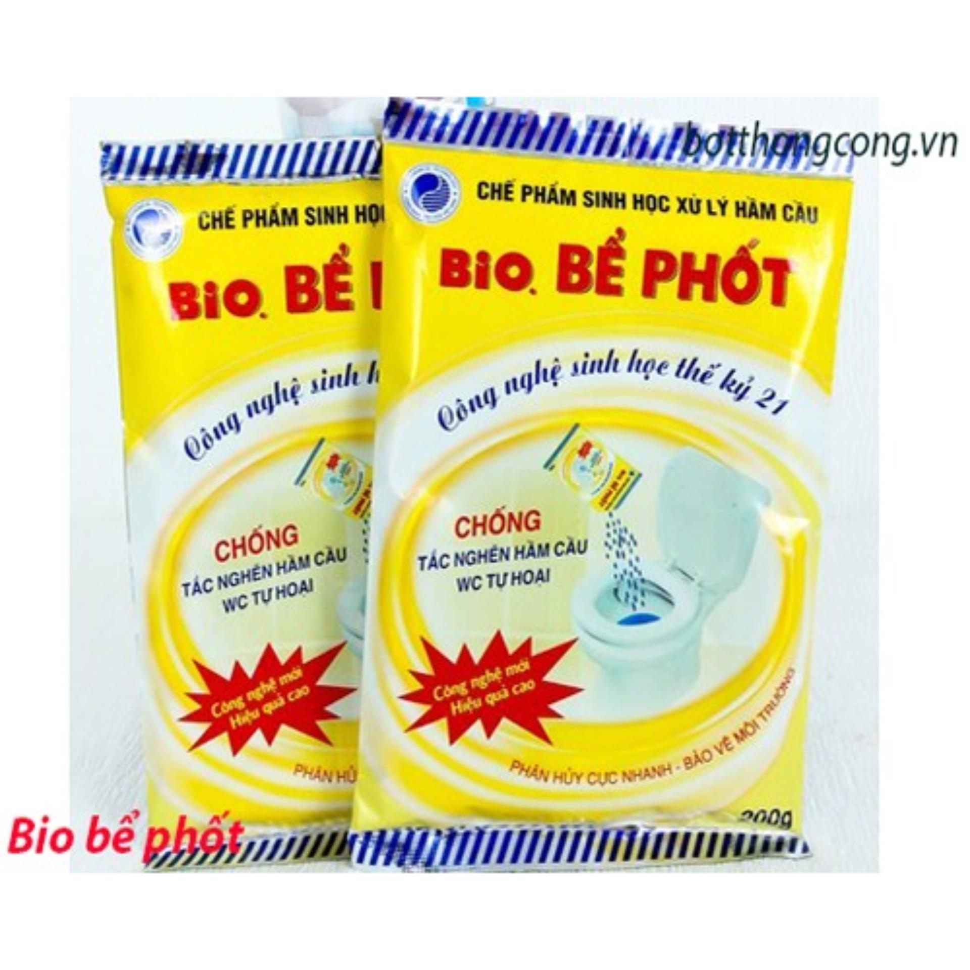 Men xử lý bể phốt Gói 200 gram Phân hủy nhanh chất hữu cơ trong bể phốt, chống đầy chống tắc