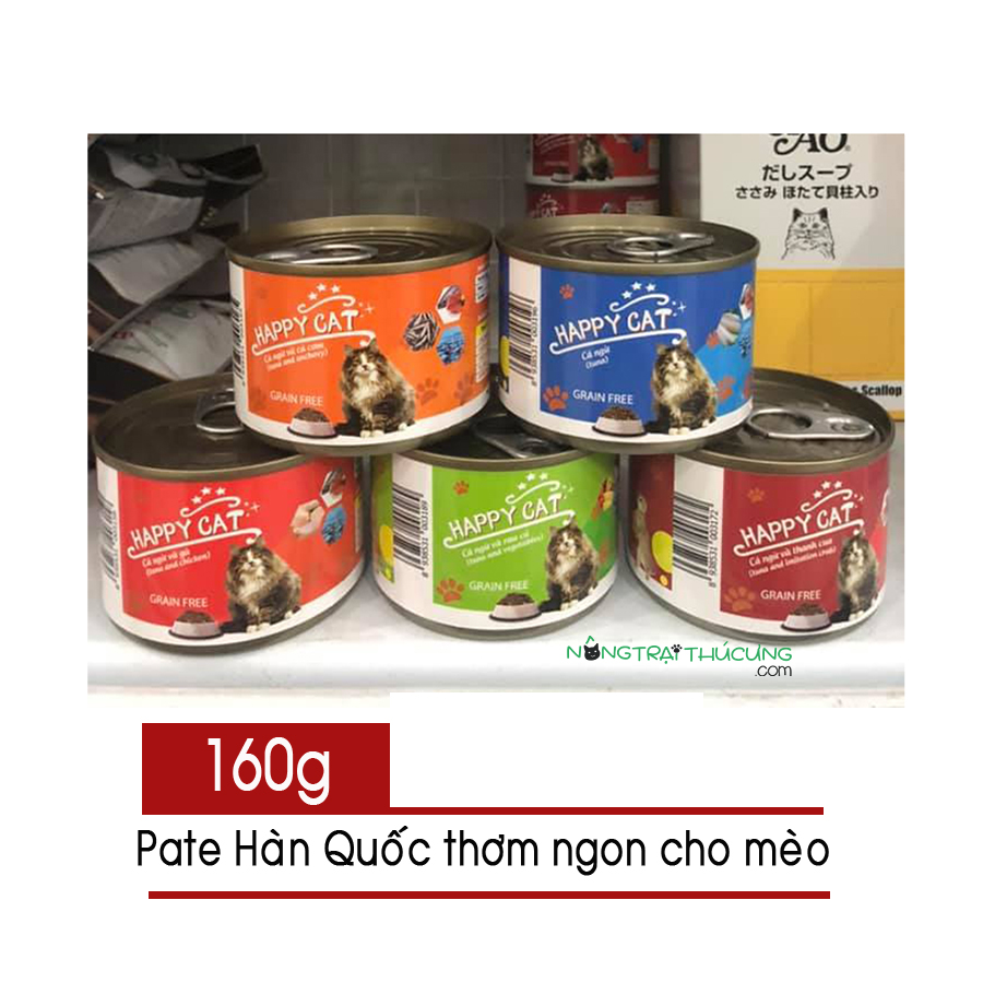 Pate lon cho mèo HAPPY CAT 160g - [Nông Trại Thú Cưng]