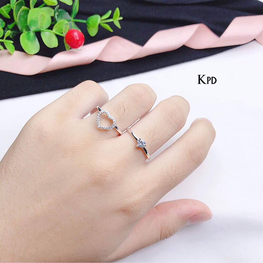 Nhẫn Tim Lồng Xinh Xắn  - TRANG SỨC BẠC TNJ CAM KẾT HÀNG CHUẨN ẢNH, CHẤT LƯỢNG TỐT, PHỤC VỤ TẬN TÌNH, CHU ĐÁO