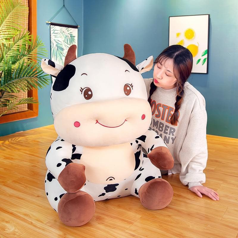 Gấu bông bò sữa dễ thương kích thước 35-70cm