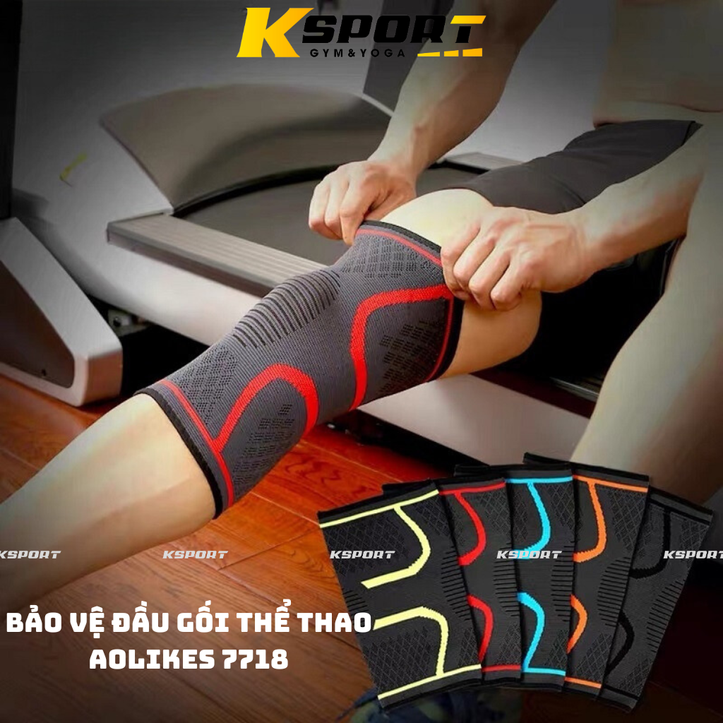 Bó Gối ,Băng Gối Thể Thao Đàn Hồi Đa Chiều Cao Cấp Aolikes 7718