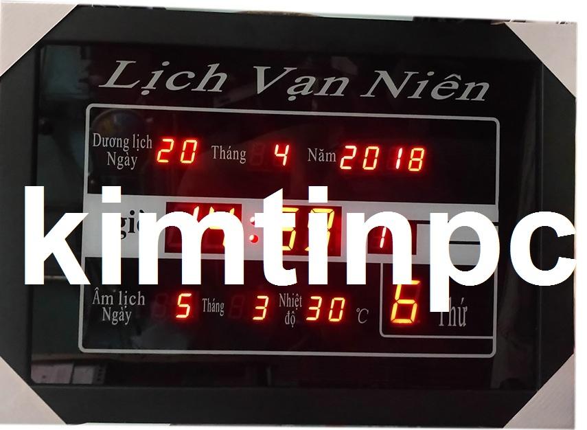 Đồng hồ lịch vạn niên - Khung gỗ - Khổ 36x51cm