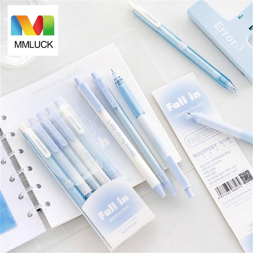 Mmluck 5 chiếc bút bi học sinh Dễ thương văn phòng phẩm Bút Mực đen Bút ngòi nước bút viết bút bút nước