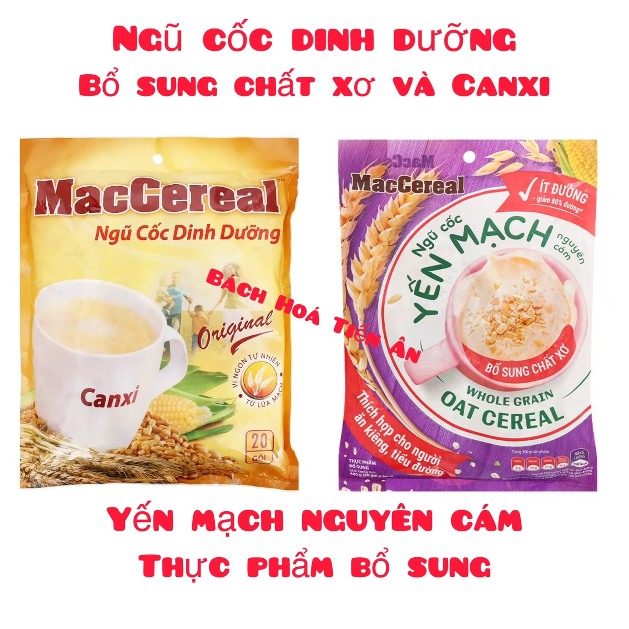 Ngũ cốc dinh dưỡng Thực phẩm bổ sung MacCereal bịch 480g - 560g