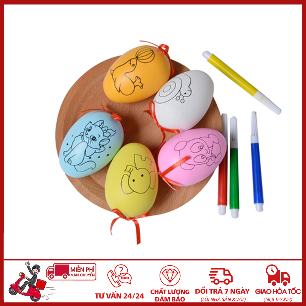 ⛔GIADUNGHOALONG⛔ Trứng vẽ (TẶNG 4 BÚT DẠ)