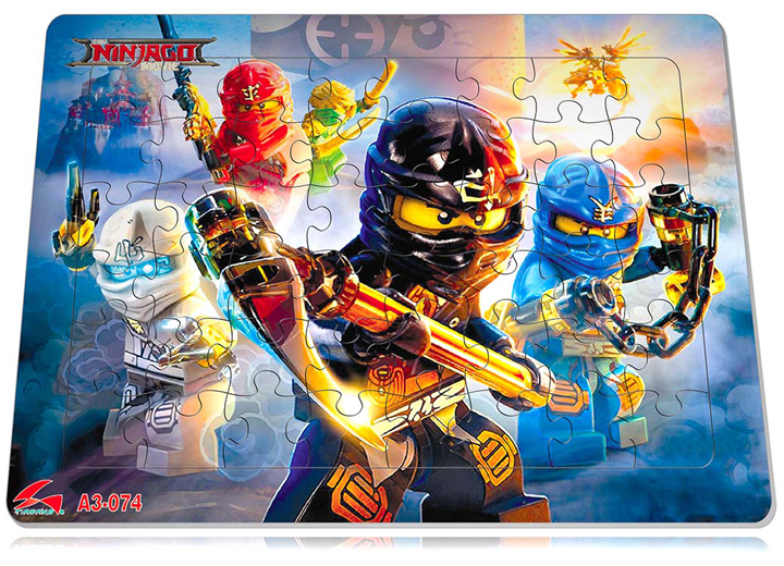 Tranh xếp hình kích thích trí não cho bé A3 - 48 mảnh Jigsaw Puzzle Tia Sáng - Ninja Go