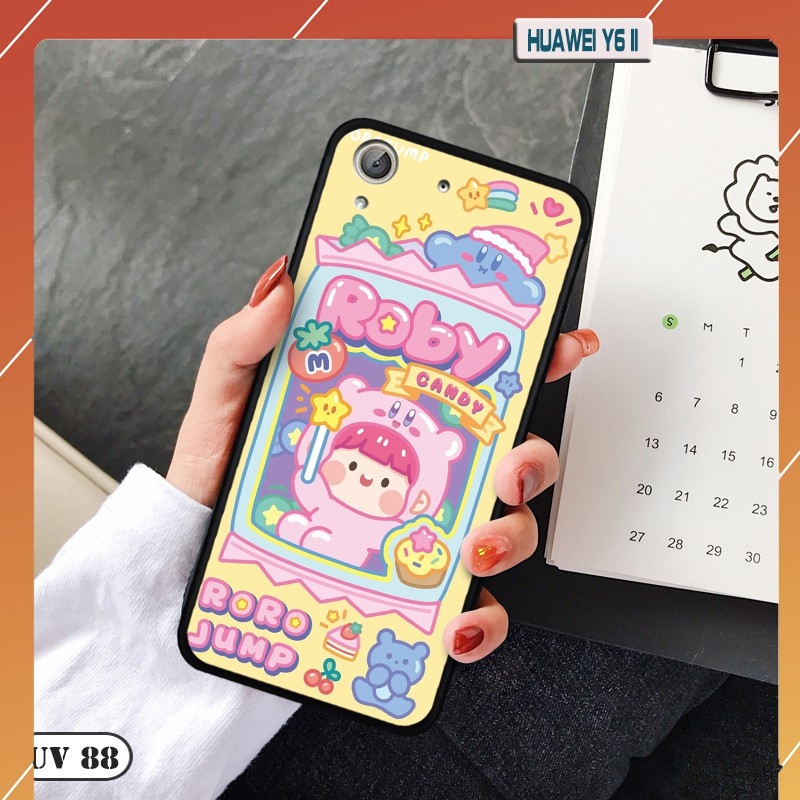 Ốp lưng Huawei Vỏ điện thoại di động Huawei✉☢◘ Ốp Huawei Y6 II - lưng nhám viền dẻo ngộ nghĩnh