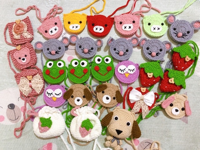 TÚI ĐỰNG TỎI HÌNH HOA QUẢ ,CON VẬT CHO BÉ