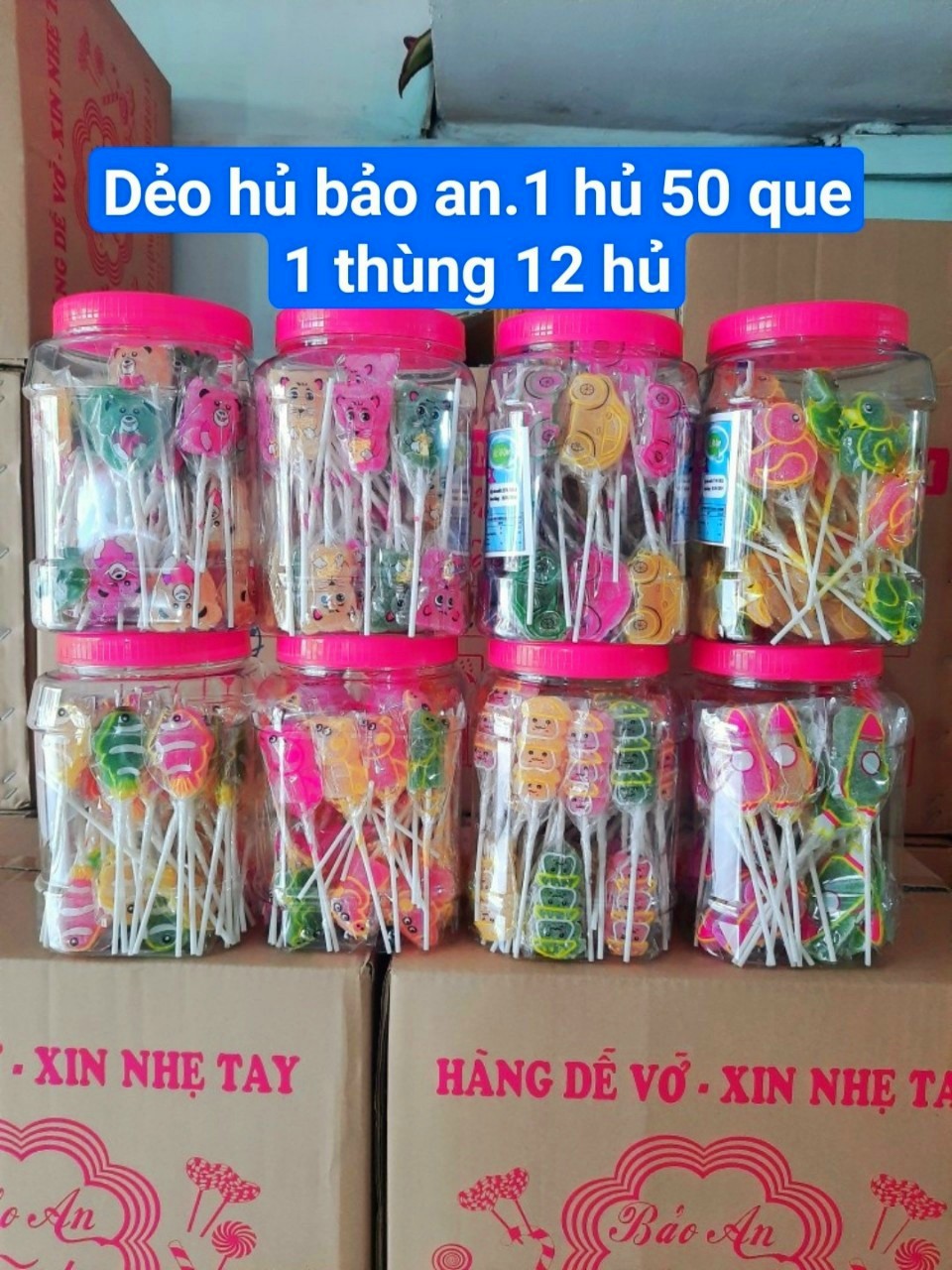 kẹo dẻo hình thú ngẫu nhiên hủ 50que Công ty BẢO AN  VIỆT NAM