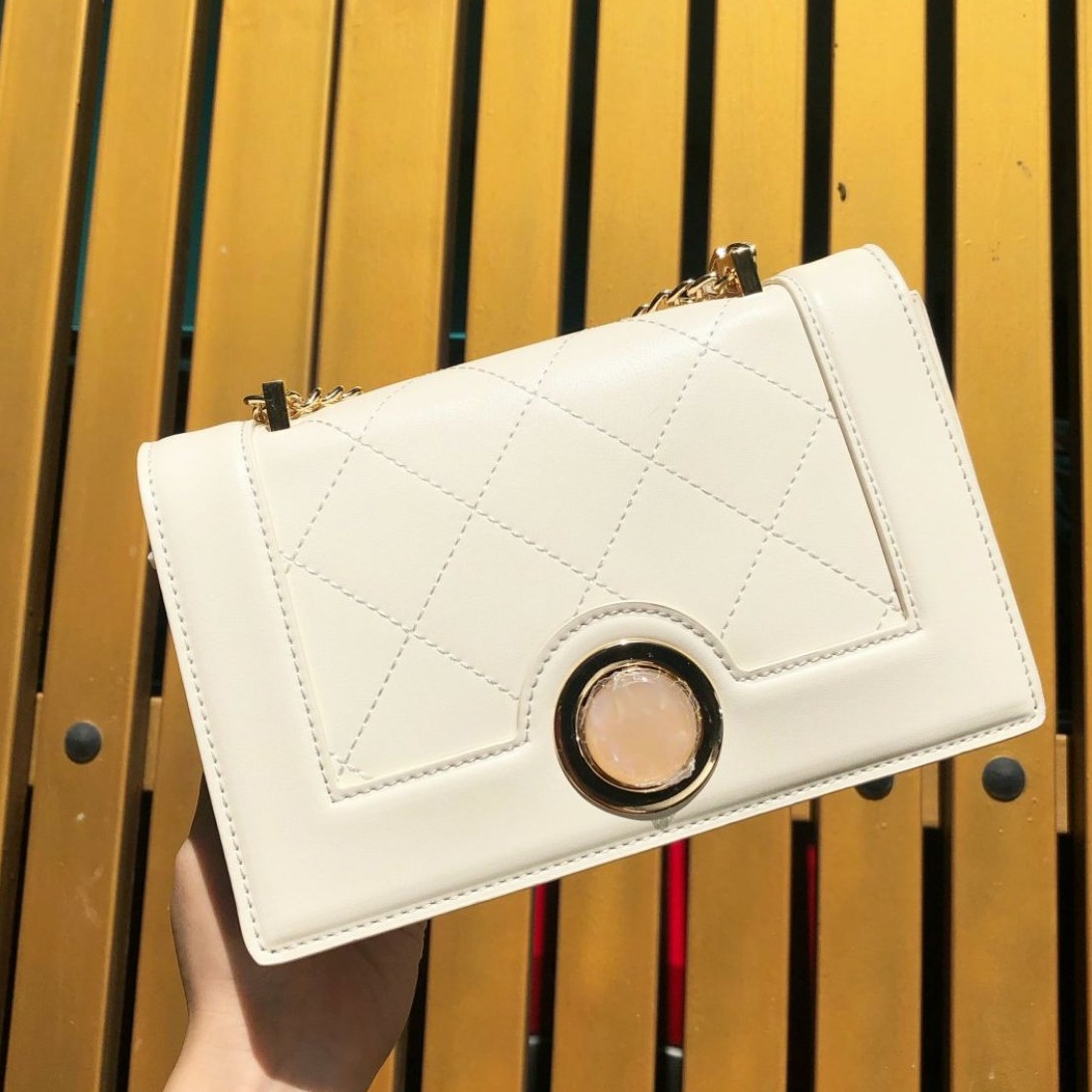 túi mắt ngọc cao cấp PEDR.O size 22 cm PW2-76390043