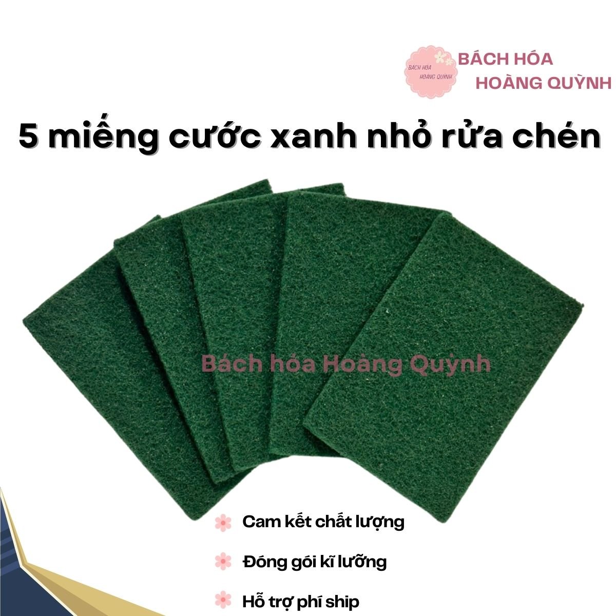 0Combo 5 miếng cước xanh rửa chén Đông Dương.