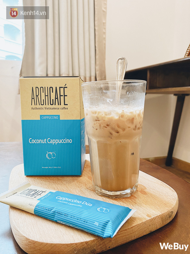 Combo 2 cà phê hòa tan cappuccino dừa archcafe hộp 240 g