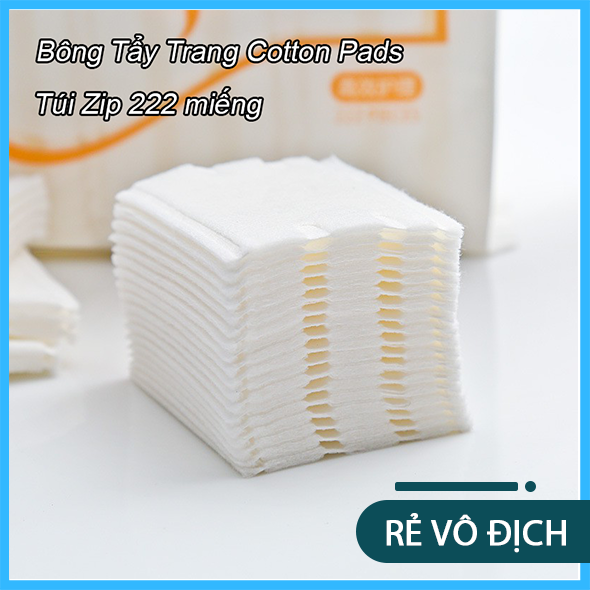 ⭐️Bông Tẩy Trang 3 Lớp - 222 Miếng Cotton Pads - Bông Tẩy Trang Sạch, Tiện, An Toàn, Không Vủn