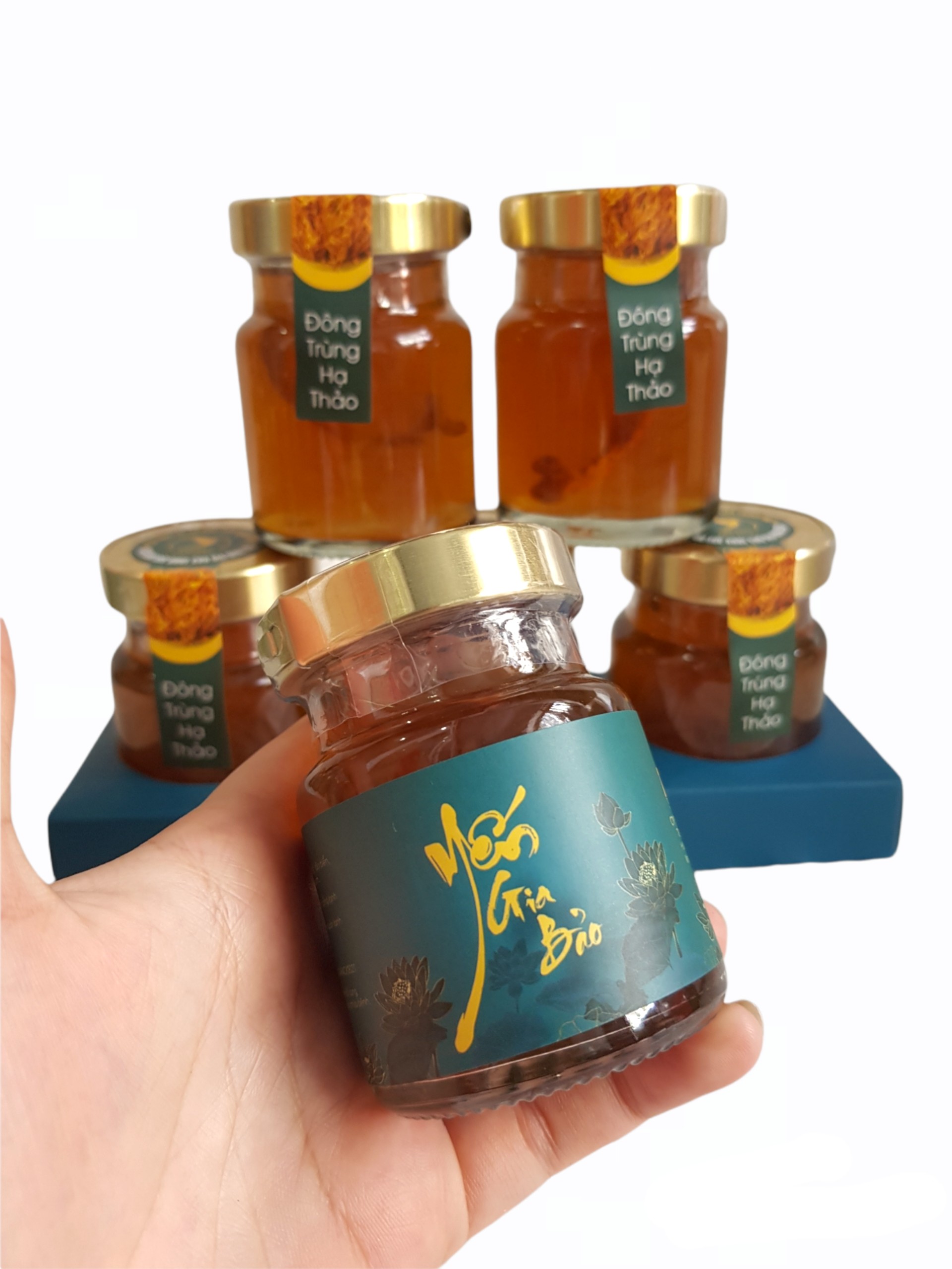 Yến gia bảo - set 12 hu - nước yến chưng 10gr đông trùng hạ thảo & 30% yến tươi